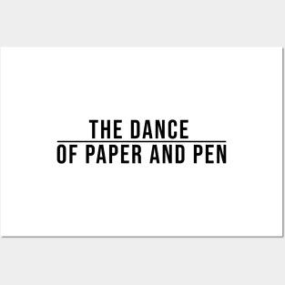 The dance of Paper and Pen, shirt funny gift for calligrapher, shirt gift for writer, shirt calligraphy funny writer Posters and Art